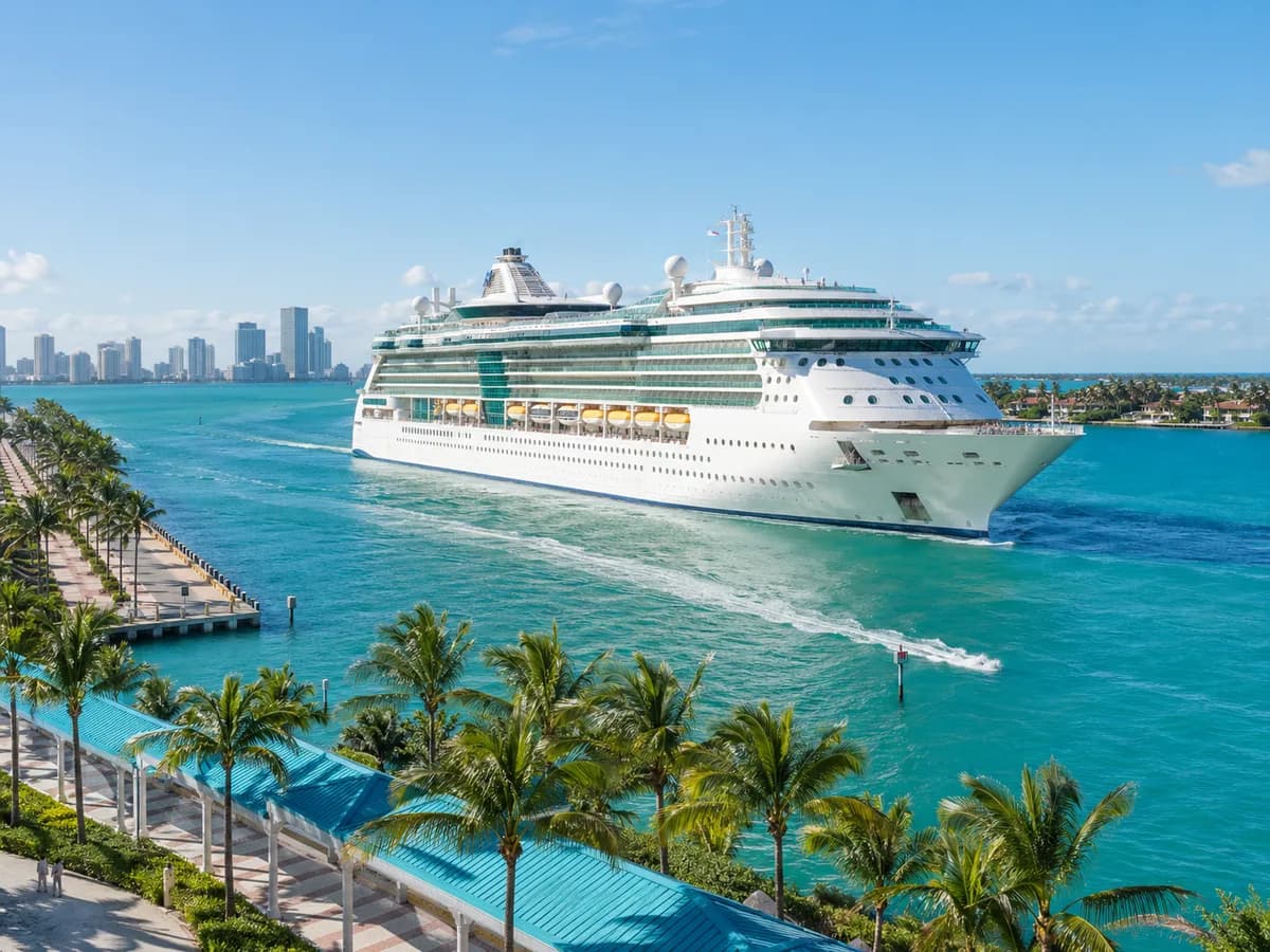 MSC cruise ship leaving Port Canaveral for the Caribbean