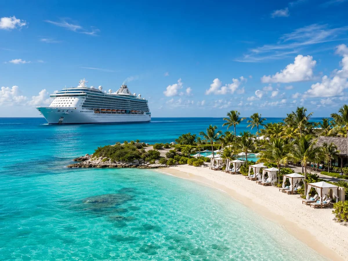 Port Canaveral Bahamas cruise near a private island